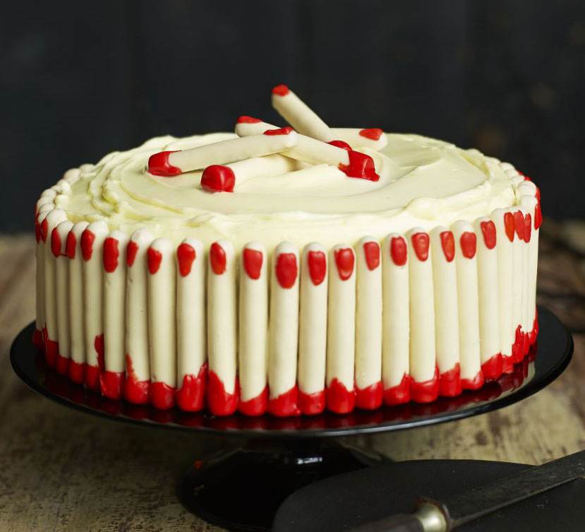 Freaky finger red velvet cake