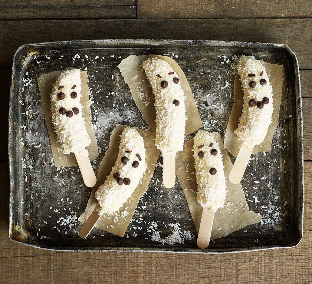 Frozen banana ghosts
