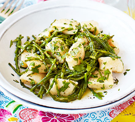 Gnocchi with parsley, butter & samphire