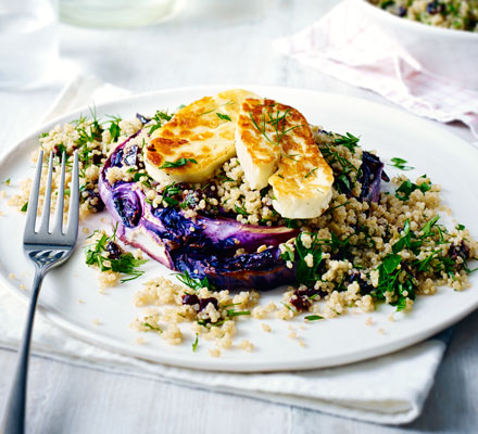 Halloumi & red cabbage steaks