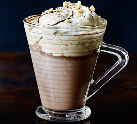 Hazelnut cream hot chocolate