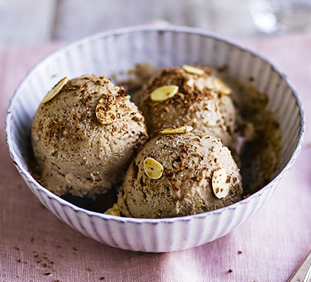 Healthy banana & peanut butter ice cream