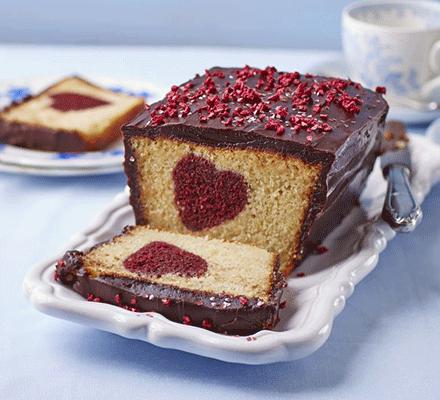 Hidden heart cake
