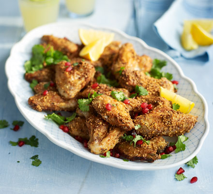 Dukkah-spiced BBQ chicken wings