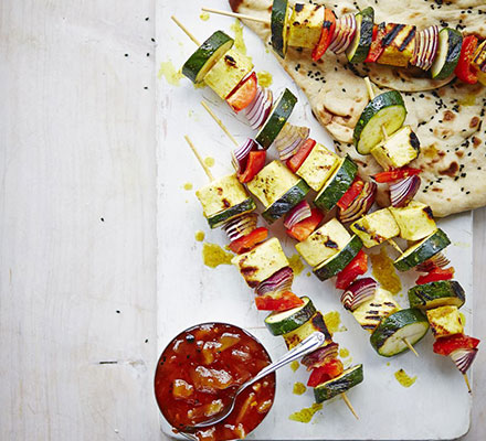 Indian paneer skewers