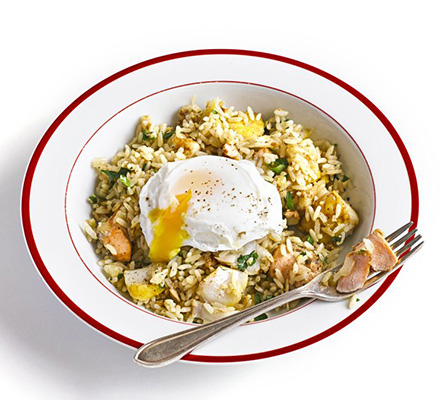 Kedgeree with poached egg