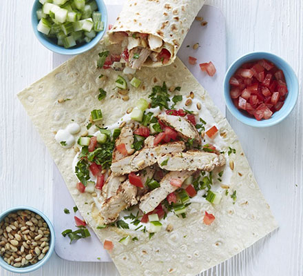 Lebanese chicken wraps