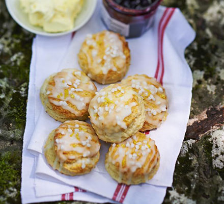 Lemon drizzle scones