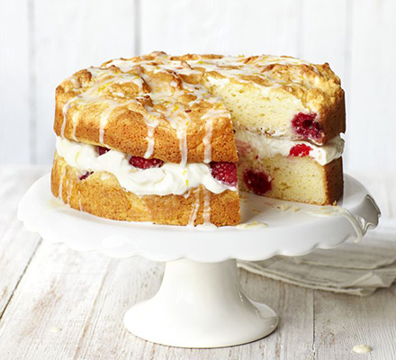 Luscious lemon & raspberry sandwich