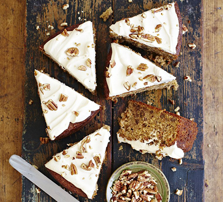 Marrow & pecan cake with maple icing