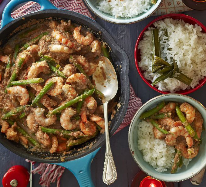 Mummy Ping’s Sambal prawns & green beans