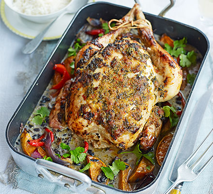 One-pan jerk roast chicken