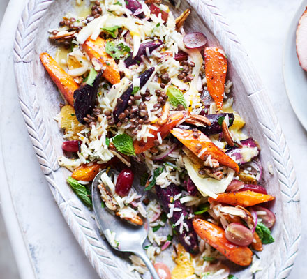 Orange, fennel & wild rice salad