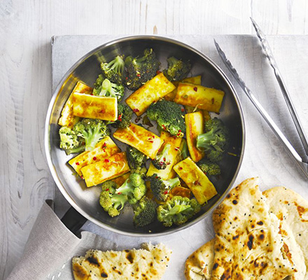 Spiced broccoli with paneer