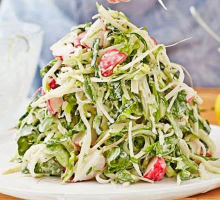 Peppery kohlrabi slaw