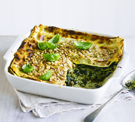 Easy pesto lasagne