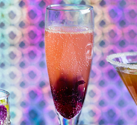 Hibiscus & Prosecco cocktail