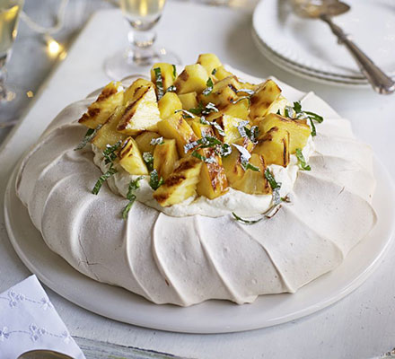 Pineapple & ginger Pavlova