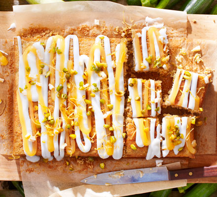 Pistachio, courgette & lemon cake