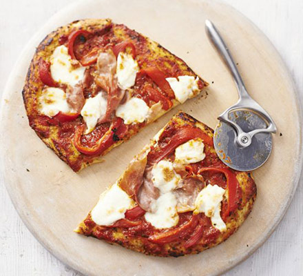 Prosciutto & pepper pizzas