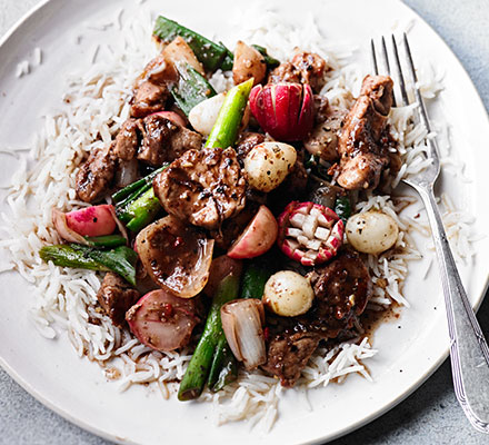 Pork & radish stir-fry