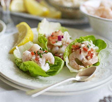 Prawn & crab cocktail lettuce cups