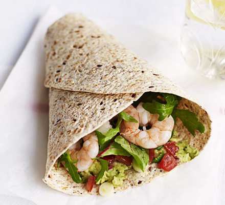 Prawn & avocado wrap