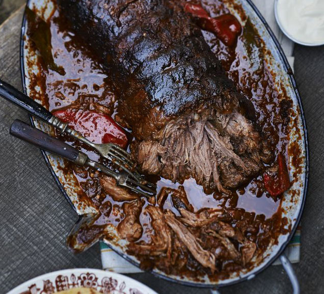 Pulled firecracker brisket