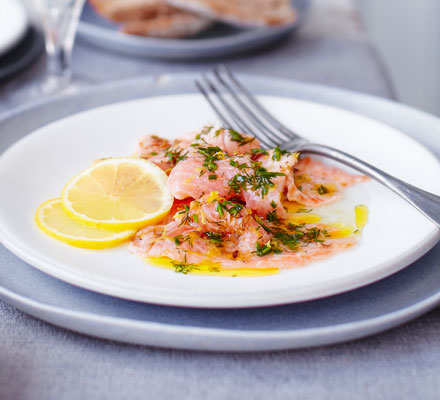 Quick lemon gravadlax