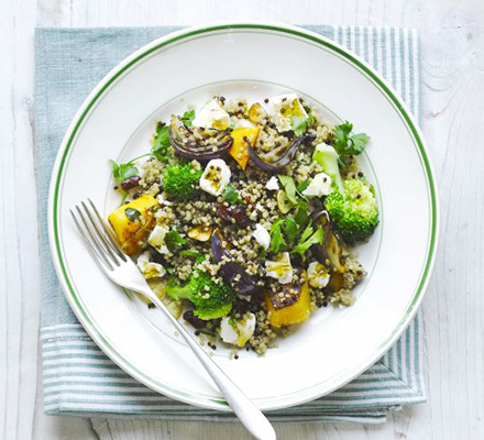 Quinoa, squash & broccoli salad