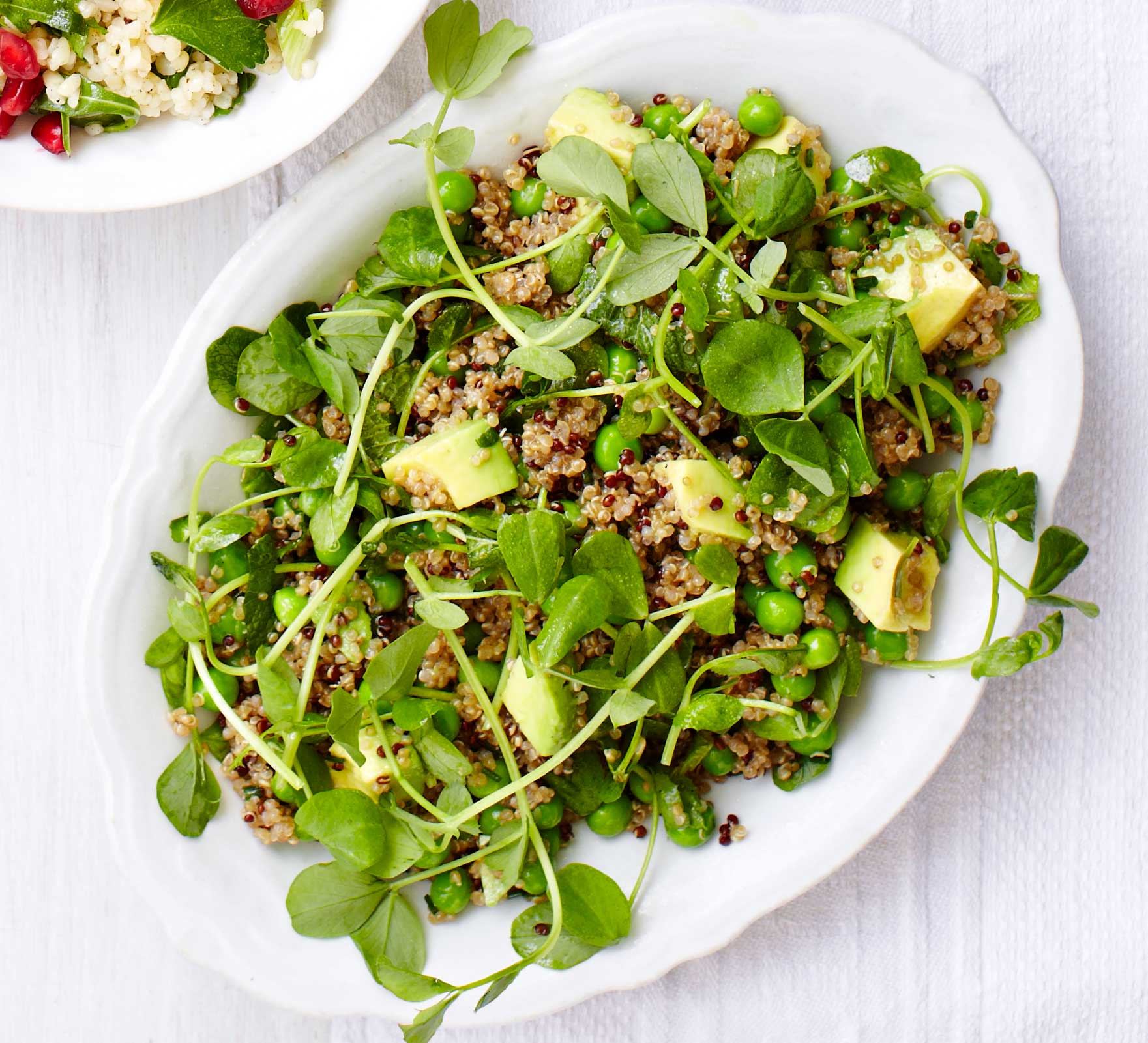 Quinoa, pea & avocado salad