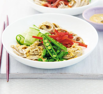 Japanese noodles with sesame dressing