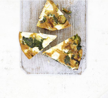 Spinach & courgette frittata