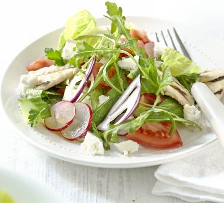 Middle Eastern bread & goat’s cheese salad