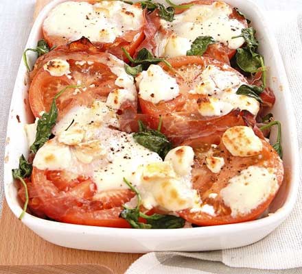 Golden goat’s cheese tomatoes