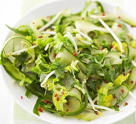 Thai cucumber salad with sour chilli dressing