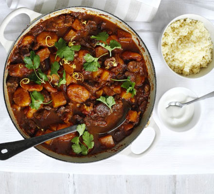 Lamb, squash & apricot tagine