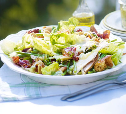 Roast chicken garden salad