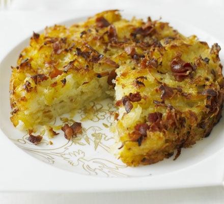 Oven-baked rösti cake