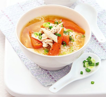 Miso chicken & rice soup