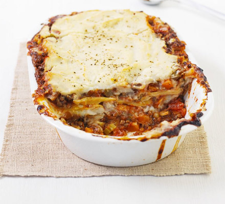 Lentil lasagne