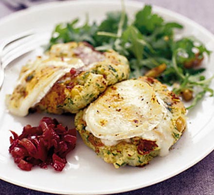 Goat’s cheese, herb & lemon patties