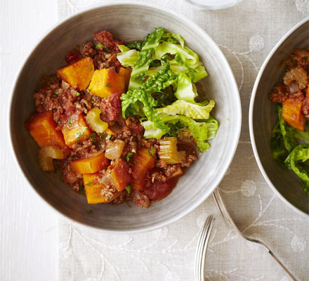 Minced beef & sweet potato stew