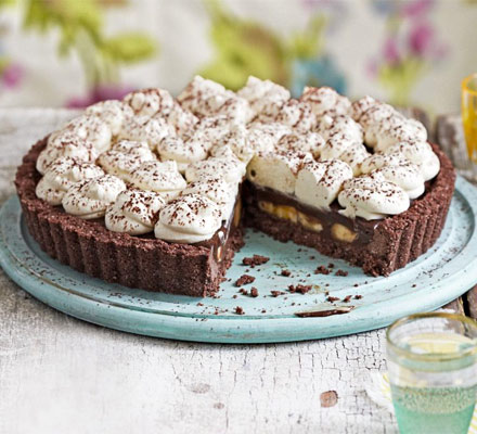 Chocolate coconut banoffee pie