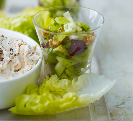 Beetroot & apple salad pots