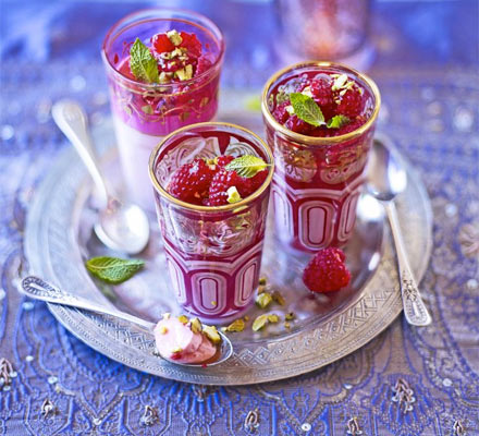 Rose cream & raspberry jellies