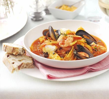 Summer fish stew with rouille