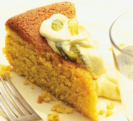 Orange & almond cake with citrus mascarpone