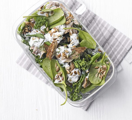 Super-green mackerel salad