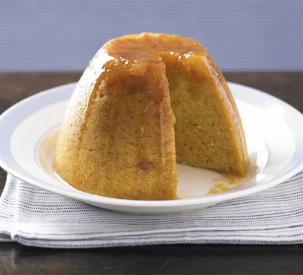 Stem ginger & squash steamed pudding